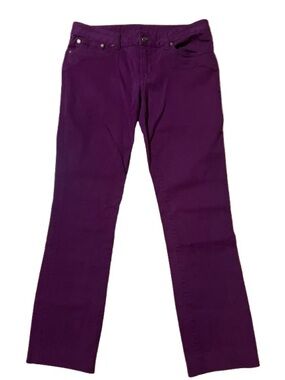 Tory Burch Ivy Super Skinny Wine Denim Jeans Size 28